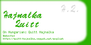 hajnalka quitt business card